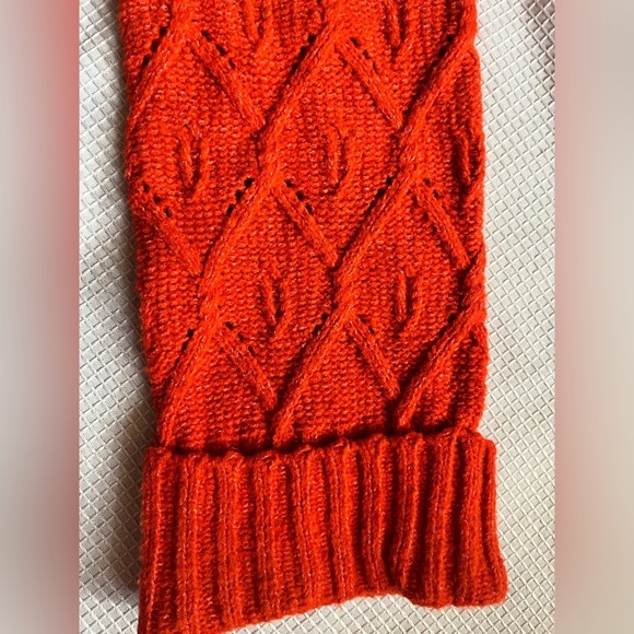 Pink Rose Women’s Orange Cozy Turtleneck Knit Zip Up Sweater Size XS - Picture 10 of 14